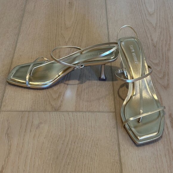 Steve Madden - Gold/Champagne - Locke Heel Sandal - 7.5 - Picture 8 of 9